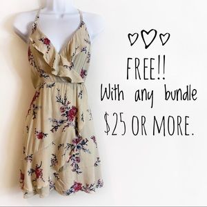 American Eagle Outfitters Don’t Ask Why Floral Ruffle Racer Back Tank Top